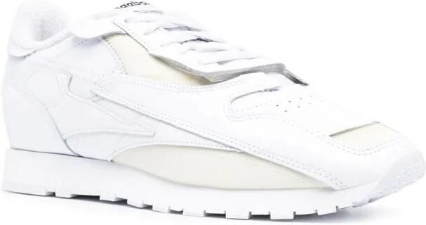 Maison Margiela Witte Lage Sneakers van Leer met Geperforeerde Details White - Foto 11