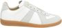 Maison Margiela Witte Leren Sneakers met Grijze Suède Inzetstukken White - Thumbnail 10