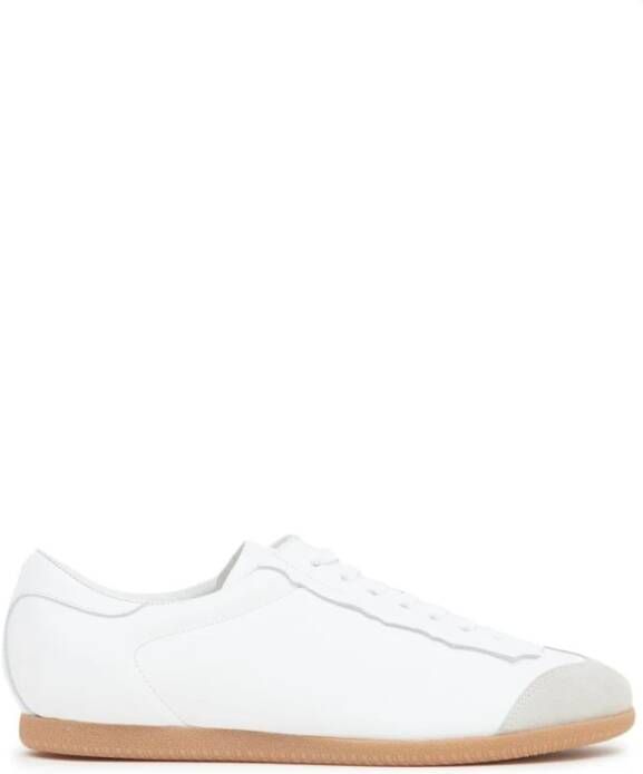 Maison Margiela Witte en grijze leren sneakers White Heren