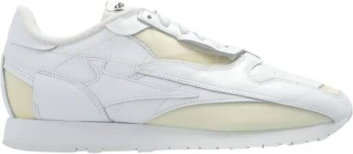 Maison Margiela Witte Lage Sneakers van Leer met Geperforeerde Details White