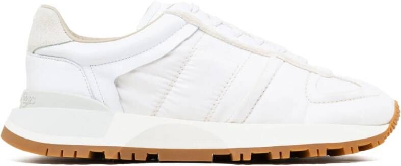 Maison Margiela Witte Sneakers met Laser-Geëtste Details