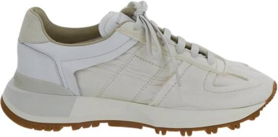 Maison Margiela Gemengde Materialen Veterschoenen White Dames