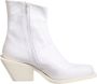 Maison Margiela Witte vierkante hak ritssluiting enkellaarsjes - Thumbnail 1