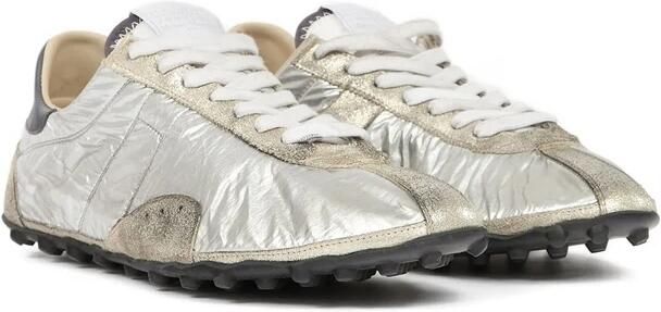 Maison Margiela Zilveren Gewatteerde Veterschoenen met Rubberen Zool