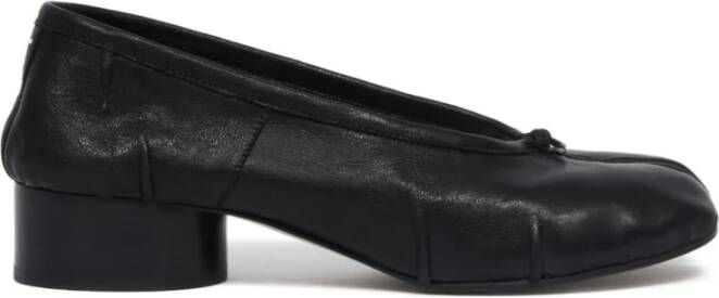 Maison Margiela Zwarte Ballerina Nappa Leren Schoenen