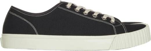 Maison Margiela Zwarte Canvas Tabi Sneakers voor Black