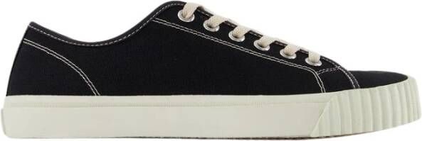 Maison Margiela Zwarte Canvas Tabi Sneakers voor Heren Black Heren