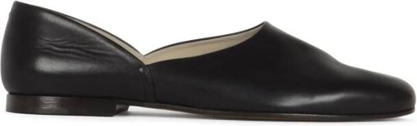 Maison Margiela Zwarte Grecian Slippers Platte Schoenen