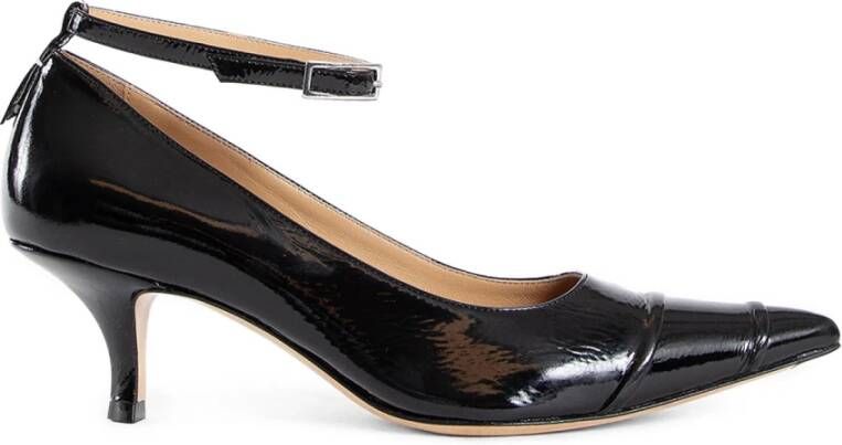 Maison Margiela Zwarte Lakleren Pumps met Puntige Neus
