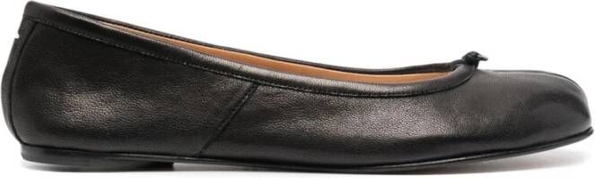 Maison Margiela Zwarte Leren Ballerina Schoenen Black Dames