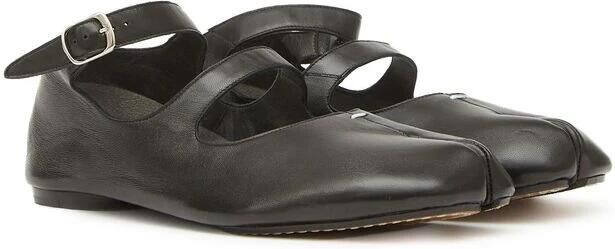 Maison Margiela Zwarte Leren Gesp Enkelband Schoenen - Foto 2