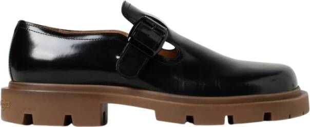 Maison Margiela Zwarte Leren Mary Jane Schoenen
