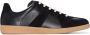 Maison Margiela Zwarte Leren Panel Sneakers - Thumbnail 1
