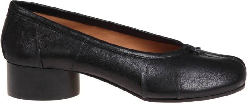 Maison Margiela Zwarte Tabi Ballerina Platte Schoenen Black Dames