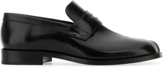 Maison Margiela Zwarte leren Tabi loafers