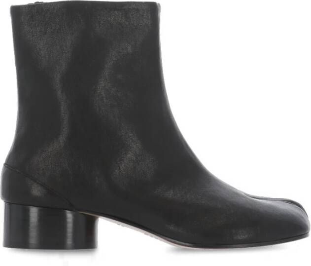 Maison Margiela Zwarte Leren Tabi Teen Laarzen