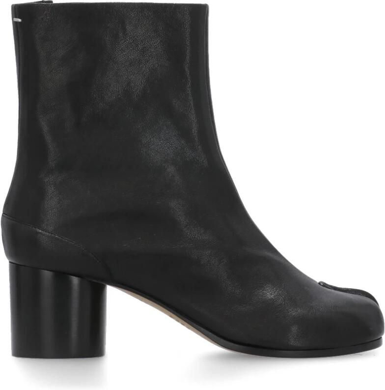 Maison Margiela Zwarte Leren Tabi Teen Laarzen