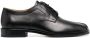 Maison Margiela Zwarte Leren Tabi Teen Veterschoenen - Thumbnail 1