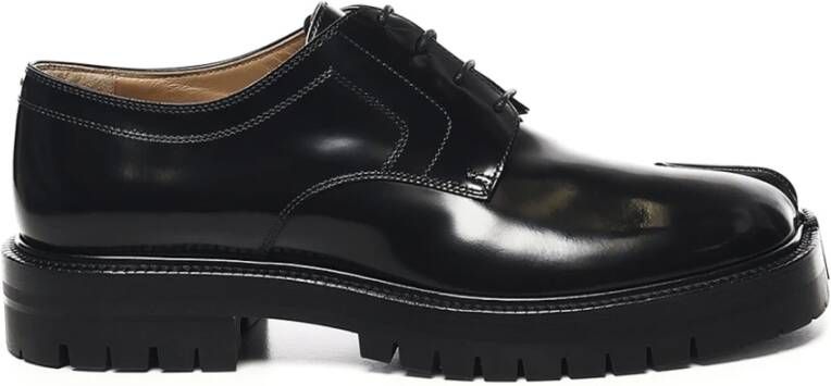 Maison Margiela Zwarte platte schoenen met Tabi-teen