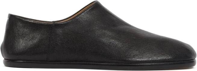 Maison Margiela Zwarte platte schoenen met Tabi-snede Black Heren