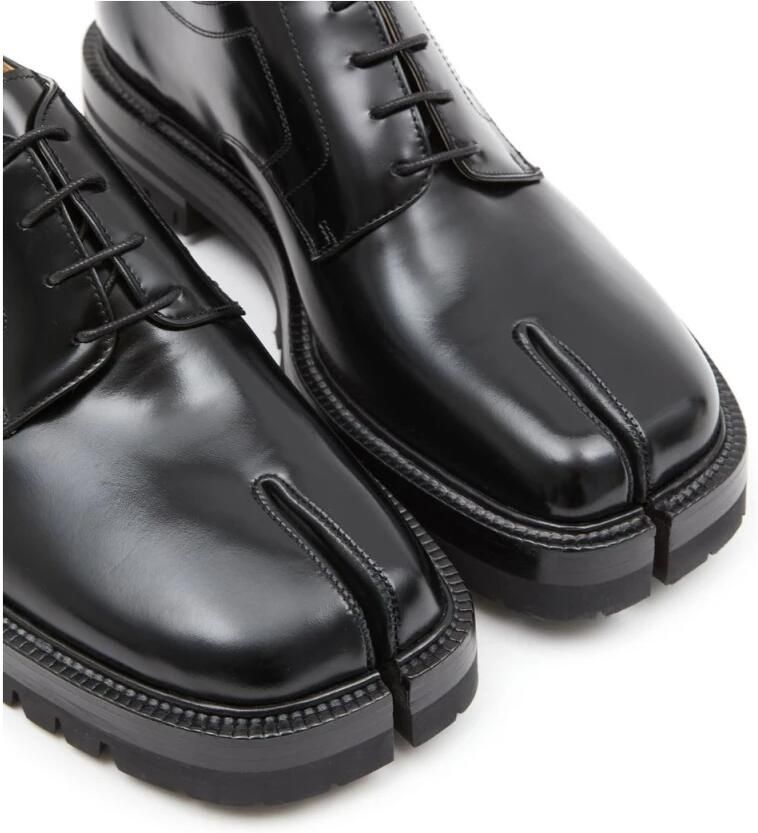 Maison Margiela Zwarte veterschoenen met rubberen zool Black Heren - Foto 2