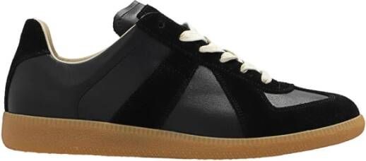 Maison Margiela Replica sneaker van lamsleer met kalfssuède details