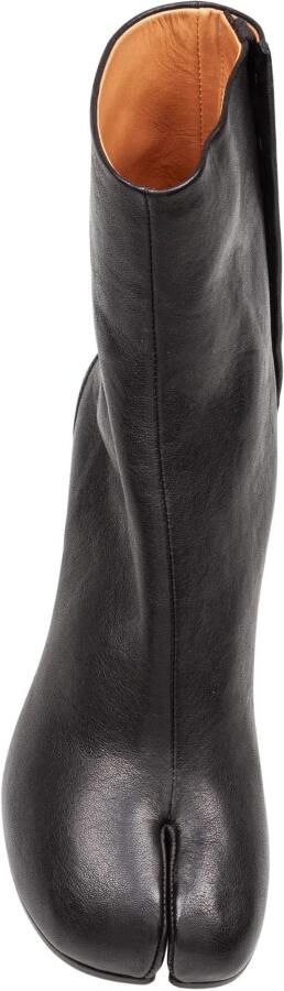 Maison Margiela Tabi Teen Kalfsleren Enkellaarzen met Cilindrische Hak - Foto 7