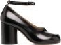 Maison Margiela Zwarte Tabi Patentleren Pumps Black Dames - Thumbnail 1