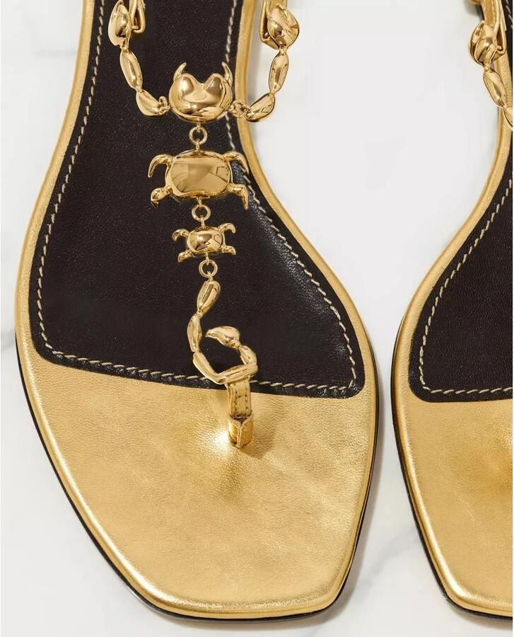 Maison Skorpios Handgemaakte Gouden Leren Sandalen Bianca Yellow Dames - Foto 2