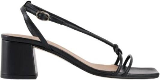 Malababa Elegante Leren Middenhak Sandaal Black Dames