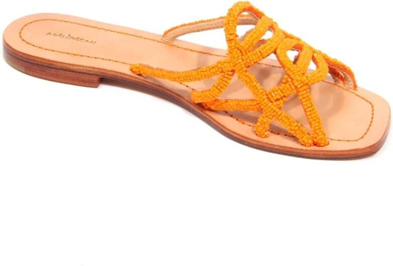 Maliparmi Beaded Slippers met Ciabatta Stijl