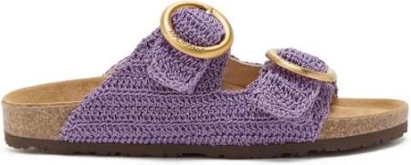 Maliparmi Flat Sandals Purple Dames