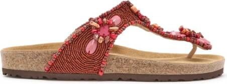 Maliparmi Flat Sandals Red Dames
