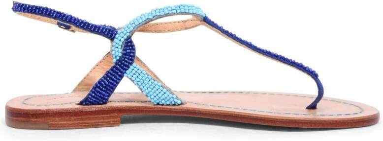Maliparmi Sandalen met kralen en kleurrijke details