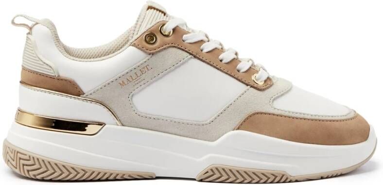 Mallet London Beige Damessneakers Luxe Stijl