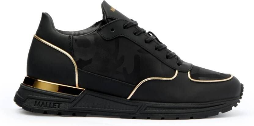 Mallet London Lite Black Camo Gold Sneakers