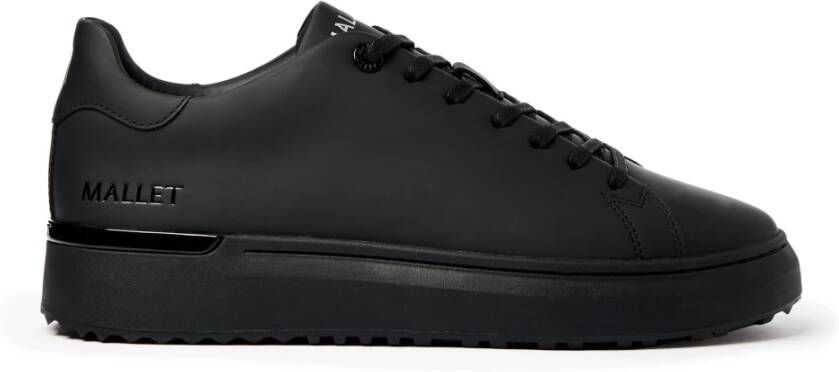 Mallet London Luxe Zwarte Leren Sneakers Black Heren