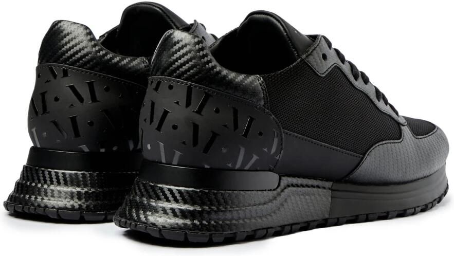 Mallet London Heren Sneakers Zwart TE2050 CFTPB Popham - Foto 2