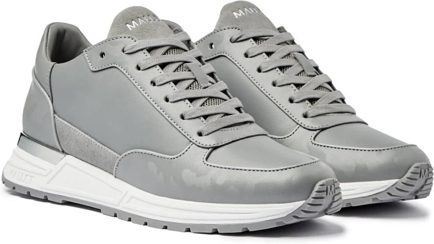 Mallet London Grijze Camo Leren Sneakers