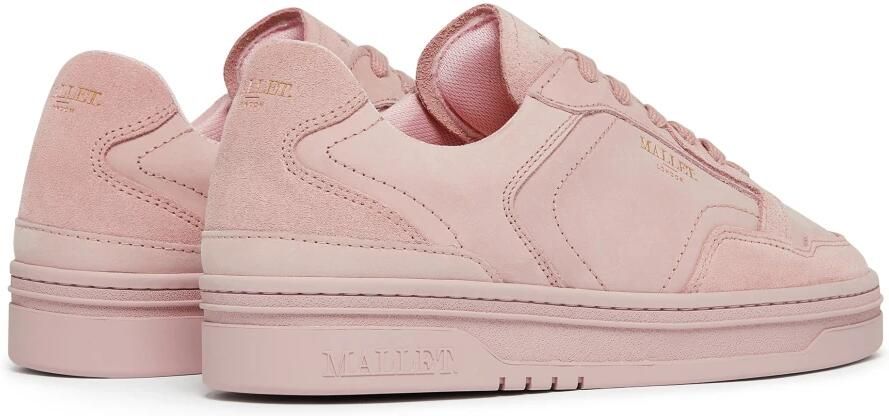 Mallet London Roze Luxe Sneakers met Gouden Details