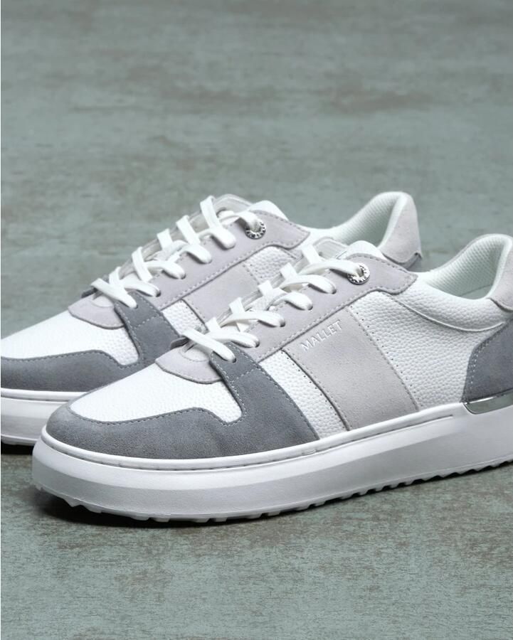 Mallet London Wit Grijs Hoxton Lite Sneakers