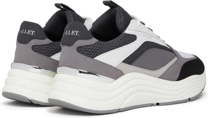 Mallet London Wit Grijs Mesh Sneakers