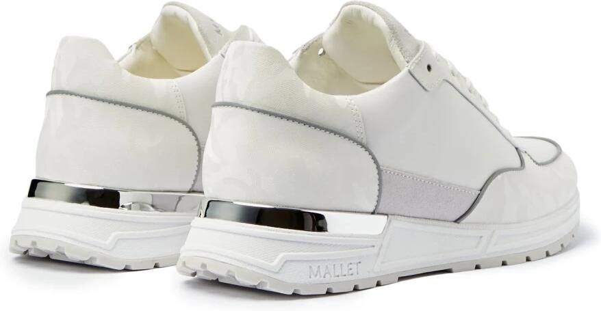 Mallet London Witte Camo Sneakers met Verbeterd Comfort