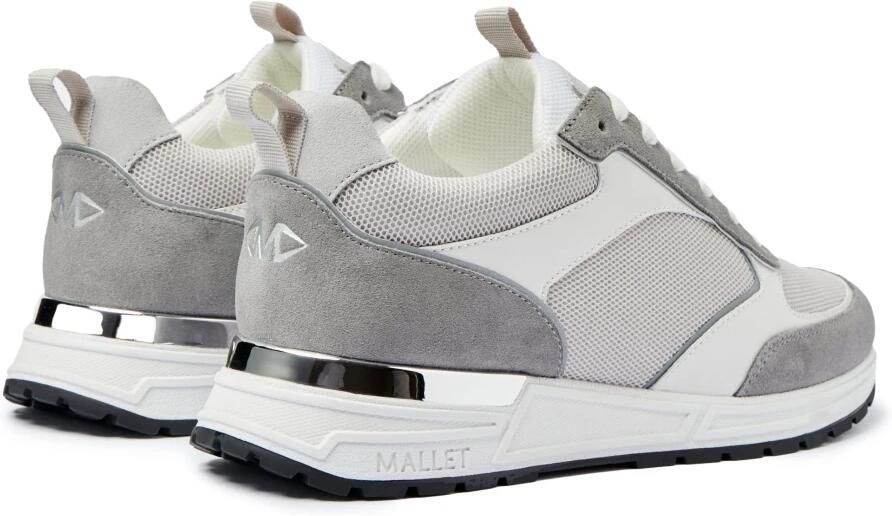 Mallet London Witte Grijze Sneakers met Premium Constructie