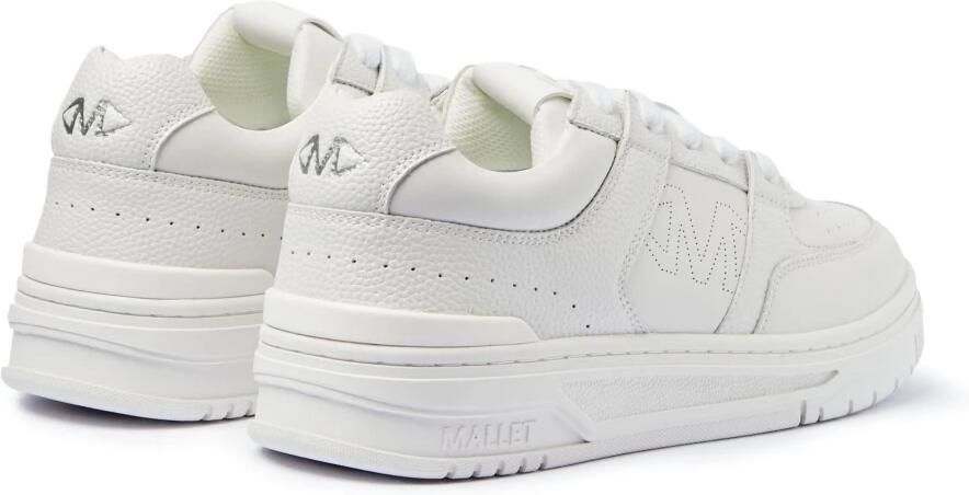 Mallet London Witte Leren Skate-geïnspireerde Sneakers