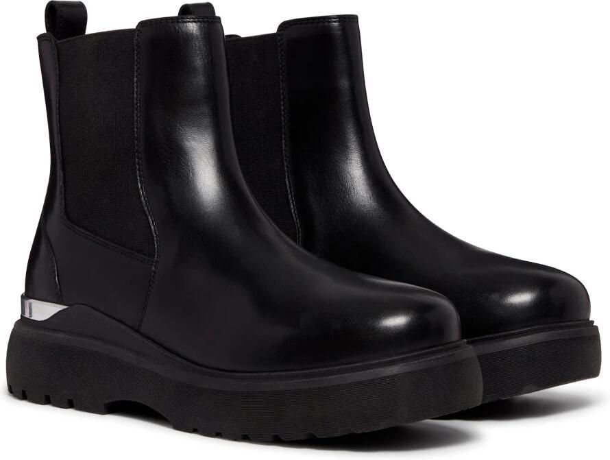 Mallet London Zwarte leren Chelsea laarzen
