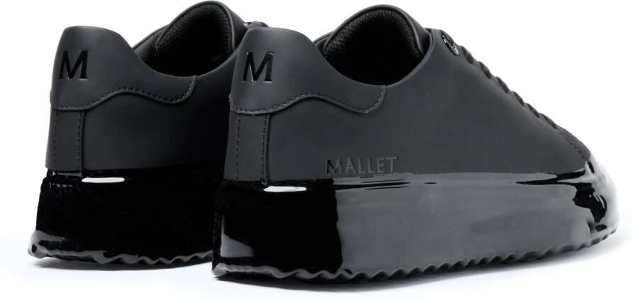 Mallet London Zwarte Out Dip Leren Sneakers