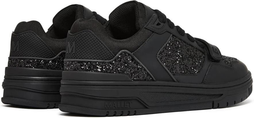 Mallet London Zwarte Spark Sneakers Luxe Textuur Monochroom