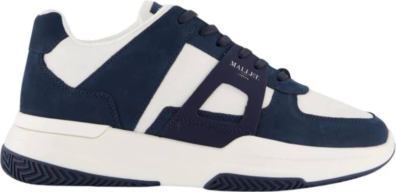 Mallet London Off-White Marquess Heren Stijlvol Overhemd Blue Heren
