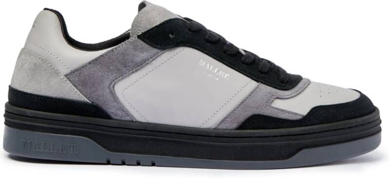 Mallet London Zwart Grijs Leren Sneakers